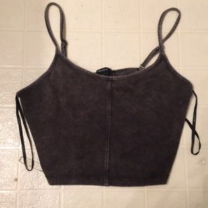 Grey crop tank